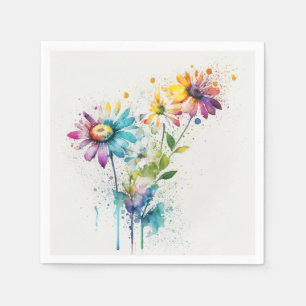 Daisy Spatter, vivid colours, Napkins