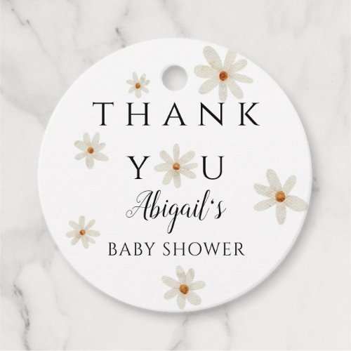 Daisy Spring Baby Shower Favor Tags