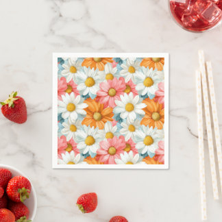Daisy spring floral birthday party Napkins