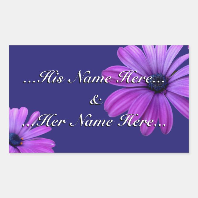 Daisy Stickers Personalized Blue Daisy Stickers (Front)