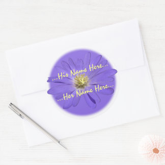 Daisy Stickers Personalized Purple Daisy Stickers