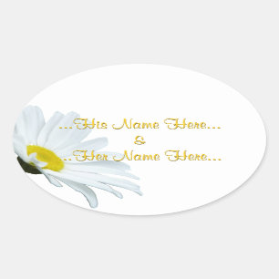 Daisy Stickers Personalized White Daisy Stickers