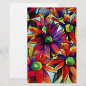 Daisy Straw multicoloured wildflowers art (Front/Back)