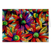 Daisy Straw multicoloured wildflowers art (Front Horizontal)
