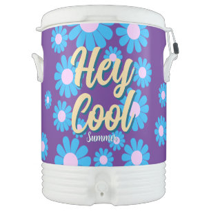 Daisy Summer Retro Purple Beverage Cooler