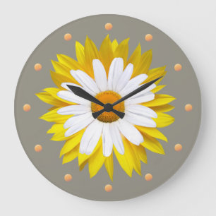 Daisy Sunflower Wall Clock