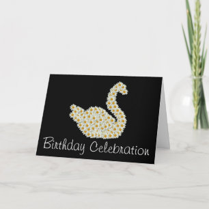 Daisy Swan Birthday Celebration Invitation