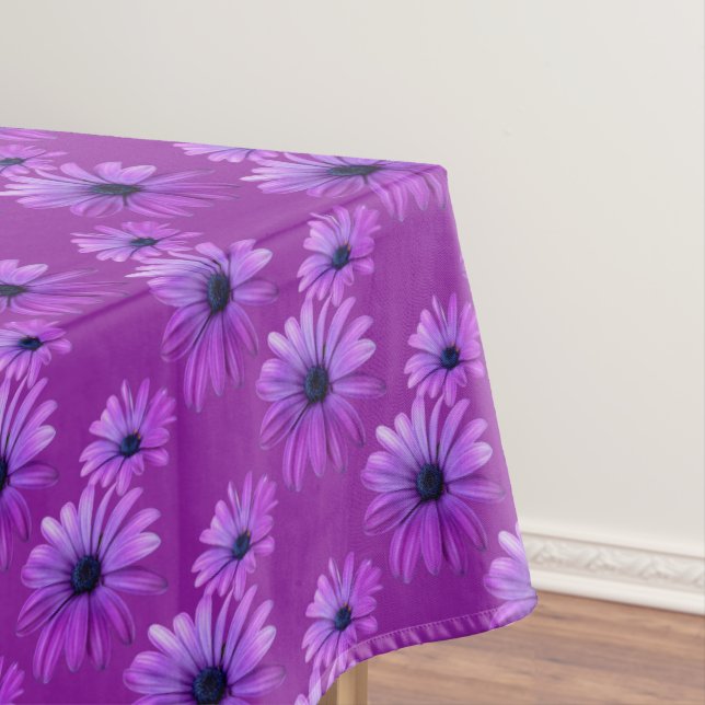 Daisy Tablecloth Purple Daisy Flowers Tablecloth (In Situ)