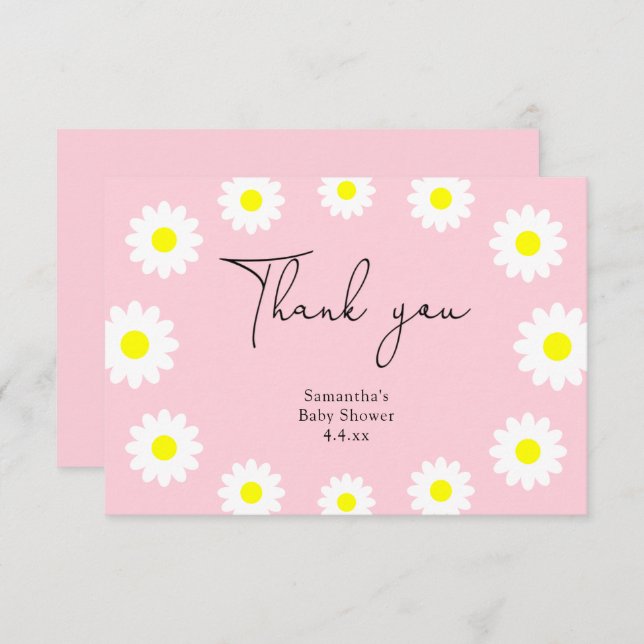 Daisy - thank you baby shower (Front/Back)