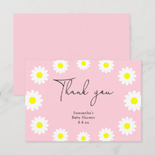 Daisy - thank you baby shower card