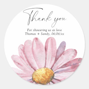 Daisy - Thank you Baby Shower party Classic Round Sticker
