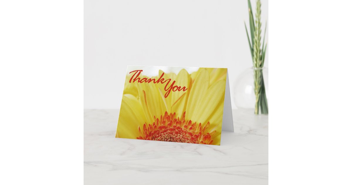 Daisy Thank you Card | Zazzle