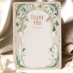 Daisy Thank You Card Vintage Art Nouveau<br><div class="desc">Art Nouveau Vintage wedding THANK YOU card by Alphonse Mucha in a floral, romantic, and whimsical design. Victorian flourishes complement classic art deco fonts. Please enter your custom information, and you're done. If you wish to change the design further, click the blue "Customize It" button. Thank you so much for...</div>