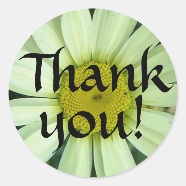 Daisy Thank You Sticker (Front)