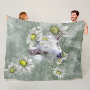 Daisy the Baby Goat Watercolor Portrait 2 Fleece Blanket