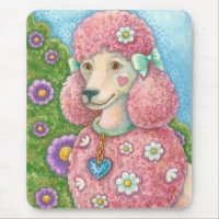 DAISY The French Pink Poodle MOUSE PAD