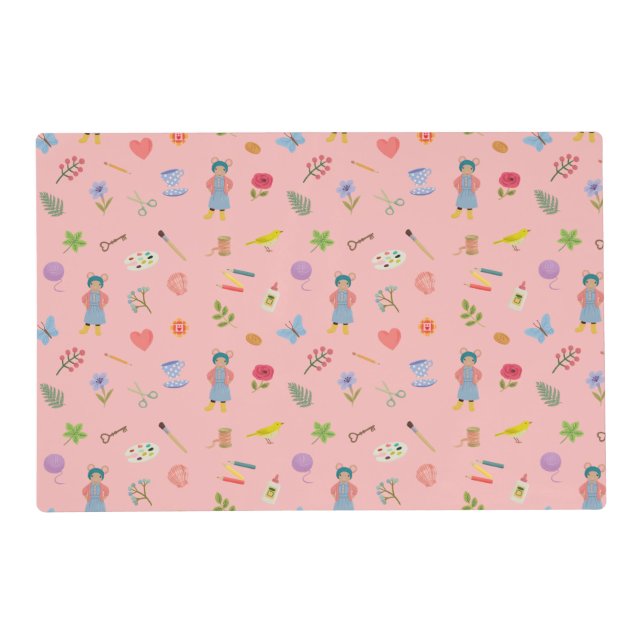 Daisy & The Gumboot Kids Pattern Placemat (Front)