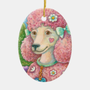 DAISY The Pink Poodle HOLIDAY ORNAMENT
