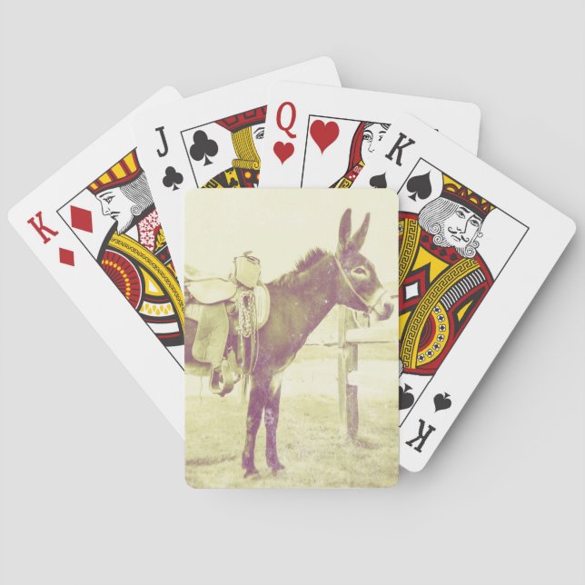 Daisy the saddle donkey poker cards (Back)