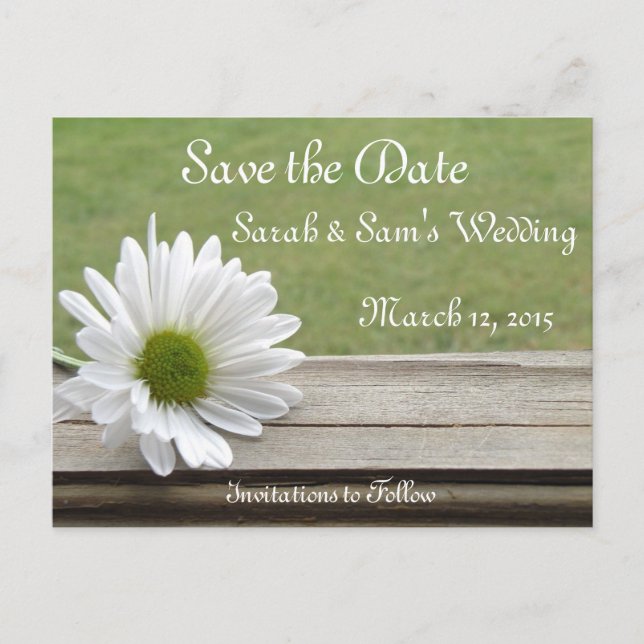 Daisy Theme Announcement Postcard (Front)