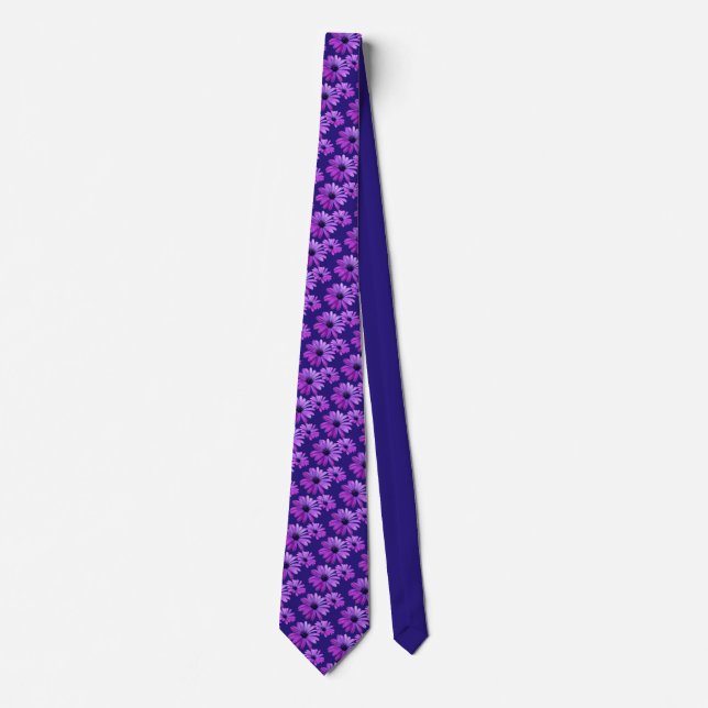 Daisy Tie Beautiful Blue Flowers Neckties & Gifts (Front)