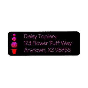 Daisy Topiary Label