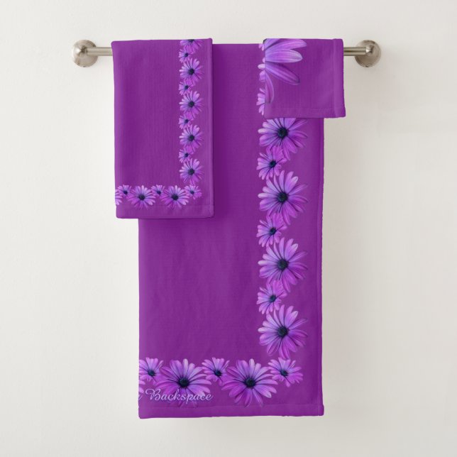 Daisy Towel Sets Personalized Daisy  Flower Towels (Insitu)