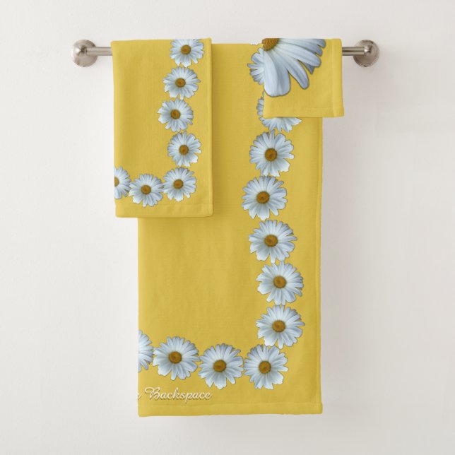 Daisy Towel Sets Personalized Daisy  Flower Towels (Insitu)