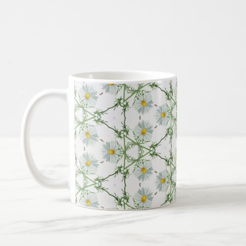Daisy Trellis Floral Daisies Coffee Mug