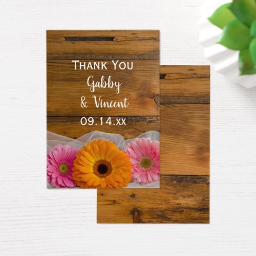 Daisy Trio Country Barn Wedding Favor Tags