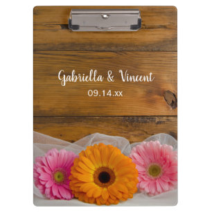 Daisy Trio Country Wedding Planning Clipboard