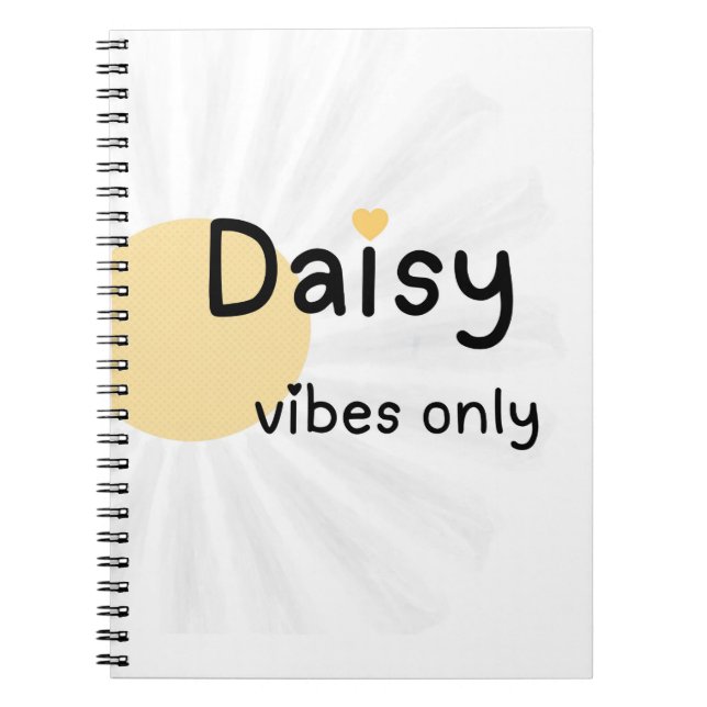 Daisy Vibes Only Floral Notebook (Front)