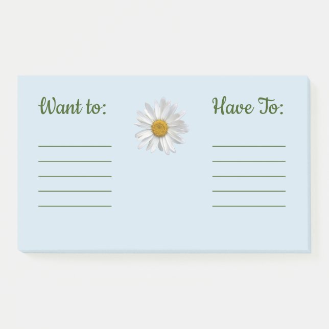 Daisy Want To Have To Errand List Post-it Notes (Front)