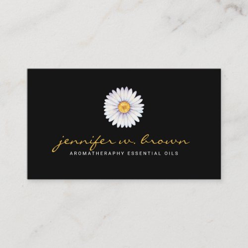 Daisy watercolor aromatheraphy business card