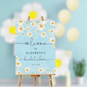 Daisy Watercolor Bridal Shower Welcome  Foam Board