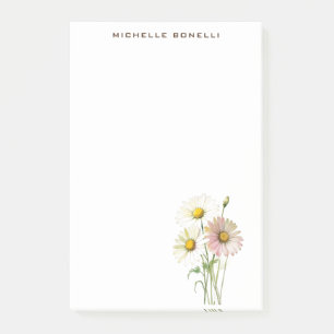 Daisy Watercolor Flower Modern Professional Post-it Notes