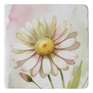 Daisy Watercolor Flower Modern Professional Trivet