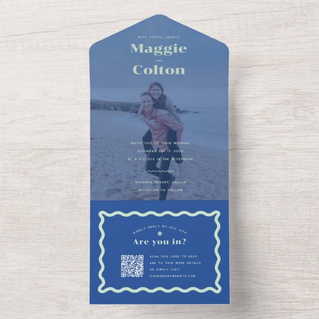 Daisy Wedding All In One Invitation (Inside)