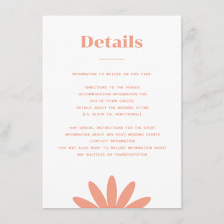 Daisy Wedding Enclosure Card