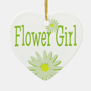 Daisy Wedding/ Flower Girl Ceramic Ornament