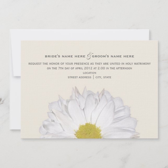 Daisy Wedding Invitation (Front)