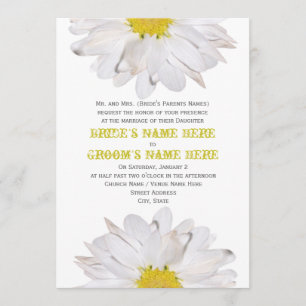 Daisy Wedding Invitation - From Bride's Parents