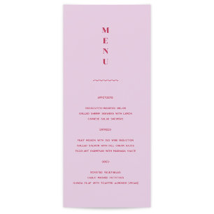 Daisy Wedding Menu