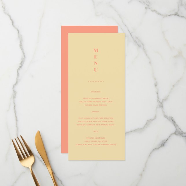 Daisy Wedding Menu (Front/Back In Situ)