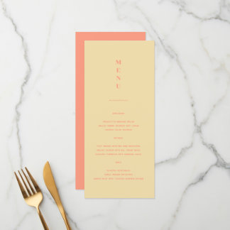 Daisy Wedding Menu