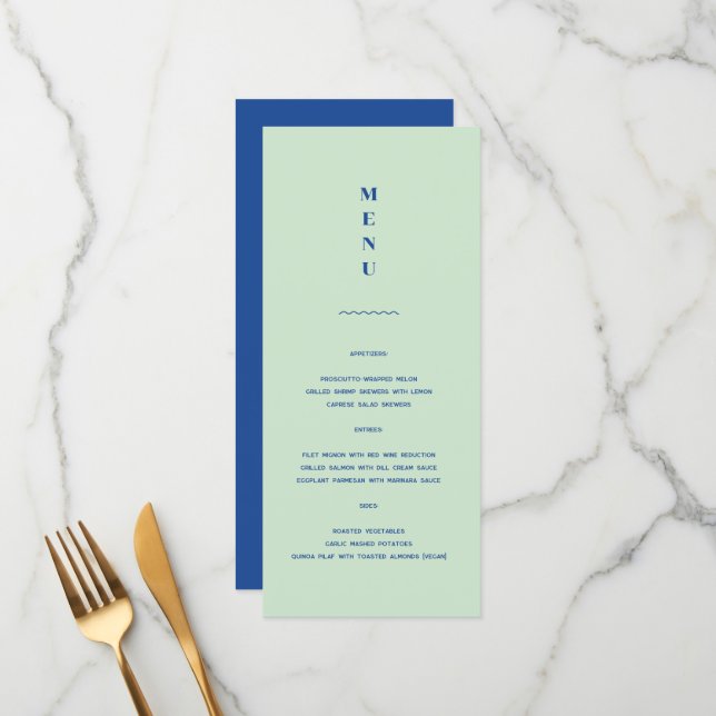 Daisy Wedding Menu (Front/Back In Situ)