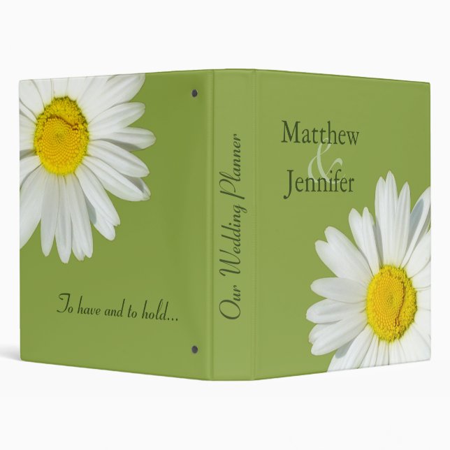 Daisy Wedding Organizer, Binder and Photo Album (Background)