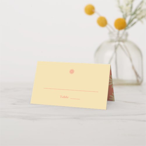 Daisy Wedding Place Card