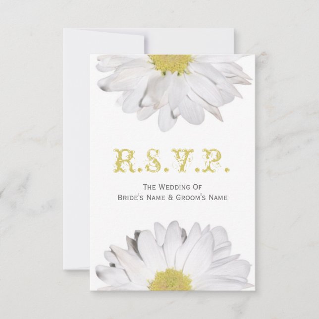 Daisy Wedding RSVP (Front)