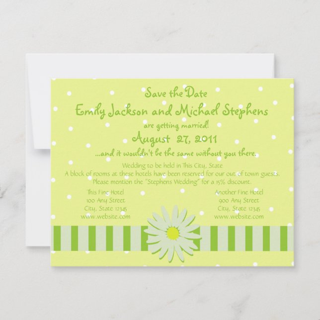 Daisy Wedding/ Save the Date (Front)